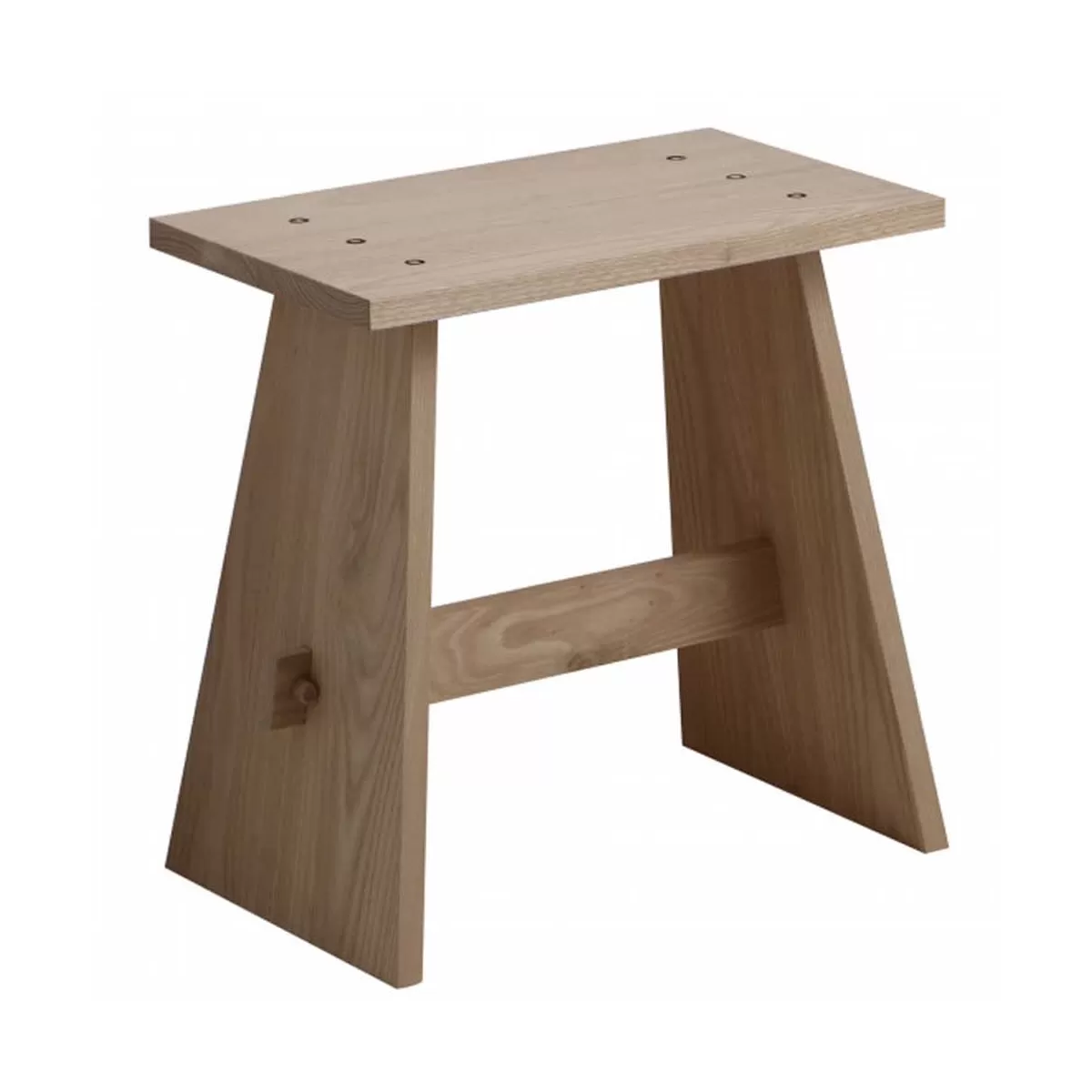 Sgabello in legno massiccio di castagno