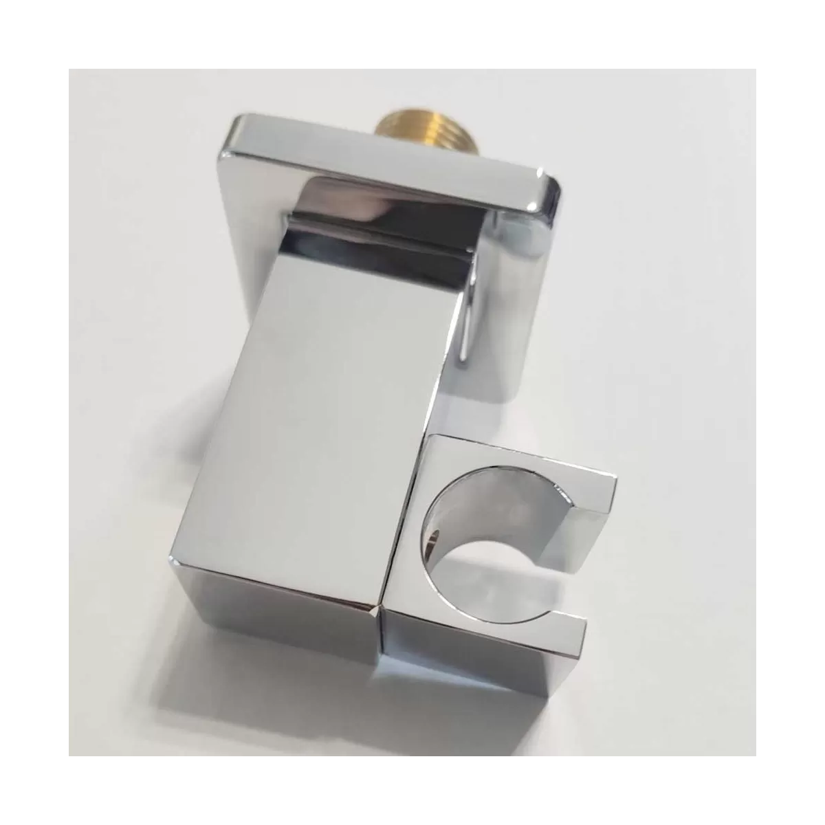Set de douche encastrable avec pomme de douche carrée, bras, mitigeur thermostatique et douchette avec flexible