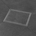 Canaletta Doccia Piastrellabile quadrata reversibile in acciaio inox 15x15