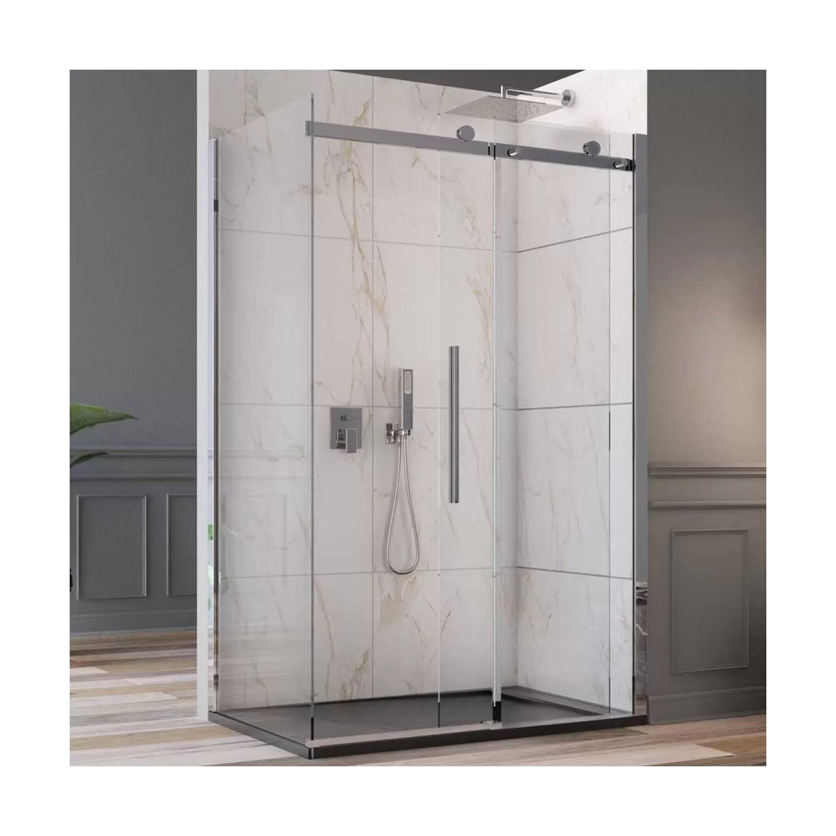 Box Doccia porta scorrevole cristallo trasparente 8mm anticalcare | Dolomite