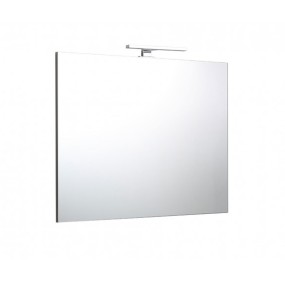 Specchio da bagno 90x70 reversibile con lampada a led di 30cm