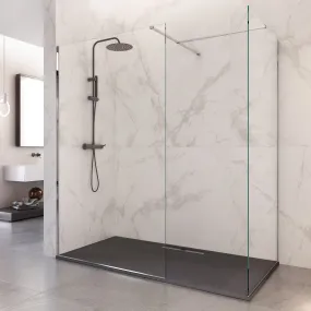 Paroi de douche à l'italienne double face 8mm Verre anticalcaire