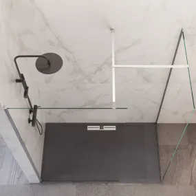 Paroi de douche à l'italienne double face 8mm Verre anticalcaire