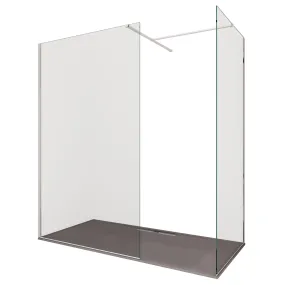 Zweiseitige begehbare Duschwand aus 8 mm Antikalkglas