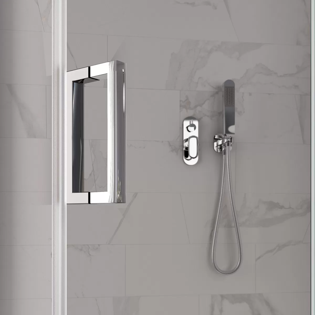 Cabine de Douche Porte Charnière 8mm Transparent Anti-calcaire | Reine