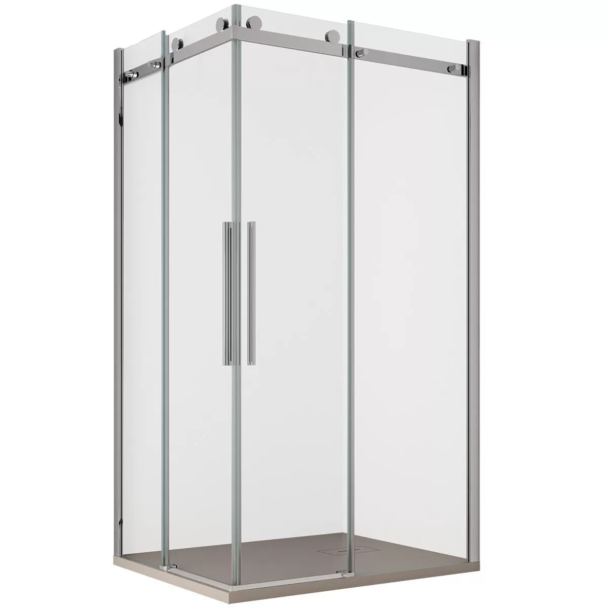 Doppelschiebetür-Duschabtrennung Transparent 8mm Anti-Kalk Chiara