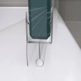 Pare-baignoire avec porte battante interne et externe verre transparent 6mm
