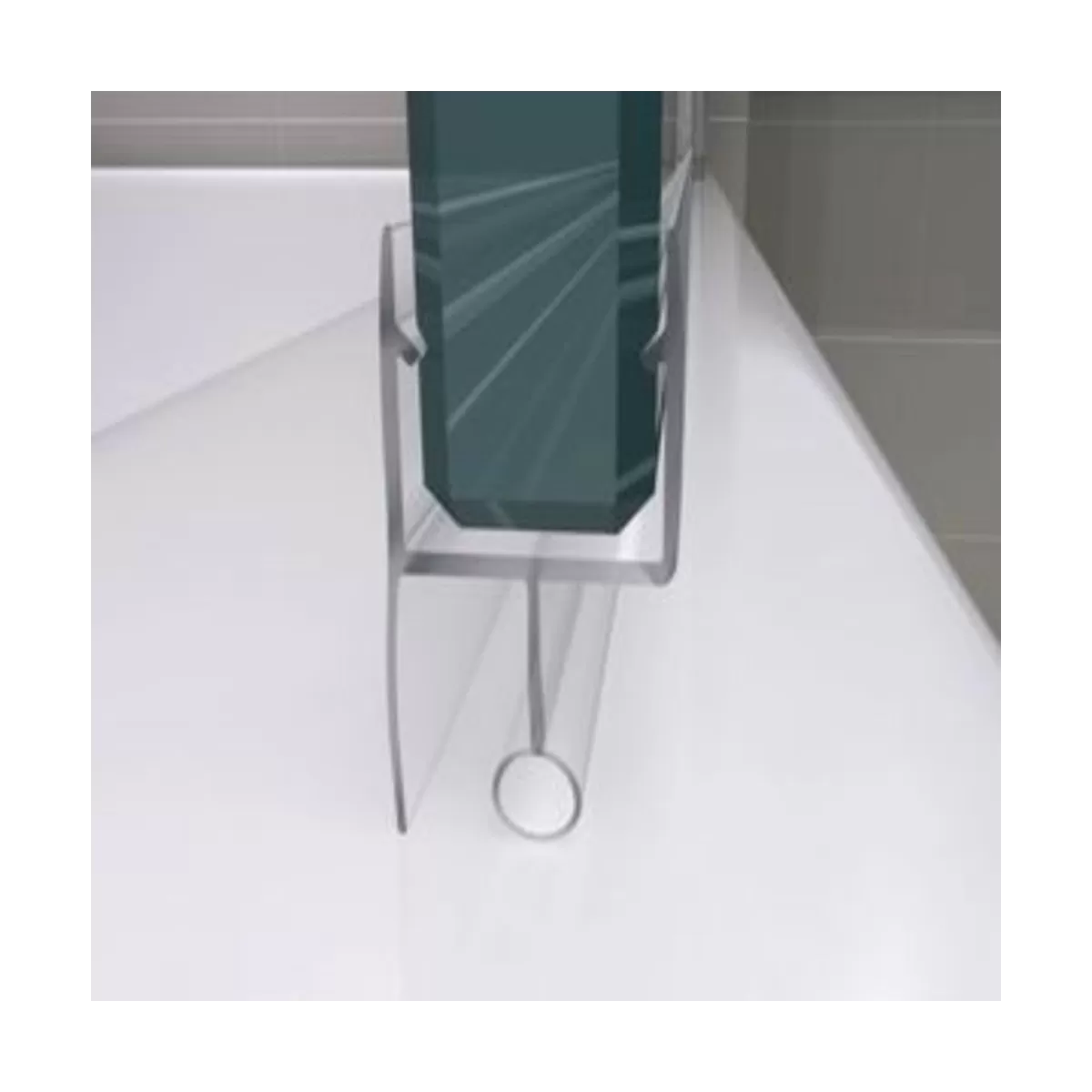 Pare-baignoire avec porte battante interne et externe verre transparent 6mm