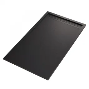 Piatto Doccia Mineralmarmo Griglia Laterale Nero Sun