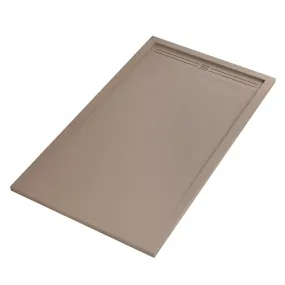 Receveur de douche en marbre minéral Moka Sun Side Grid