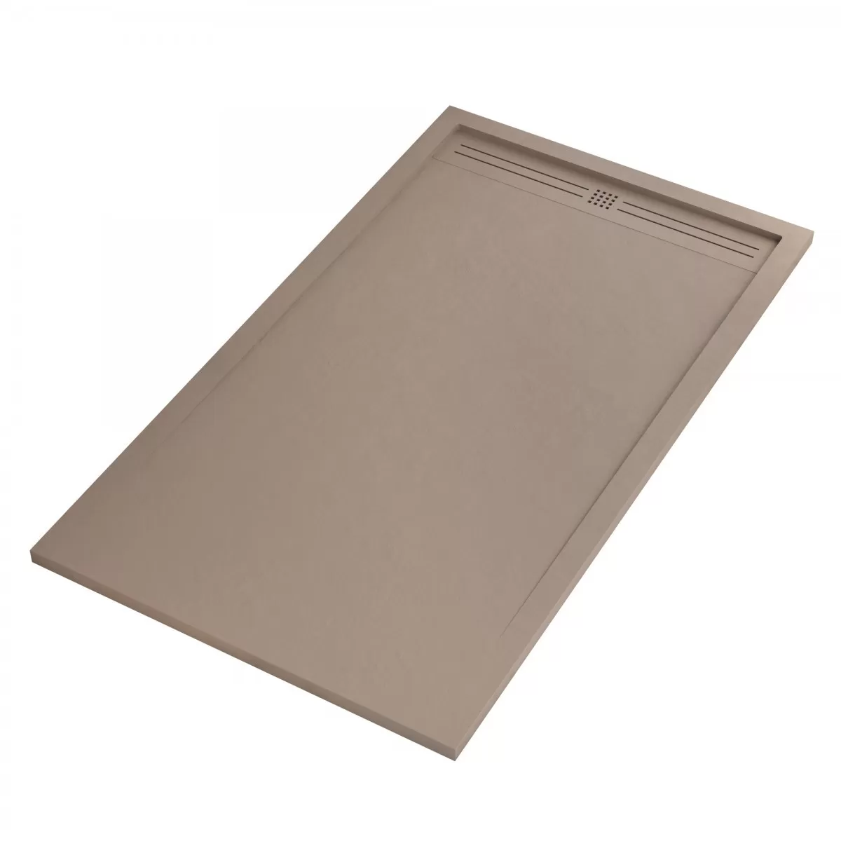 Receveur de douche en marbre minéral Moka Sun Side Grid