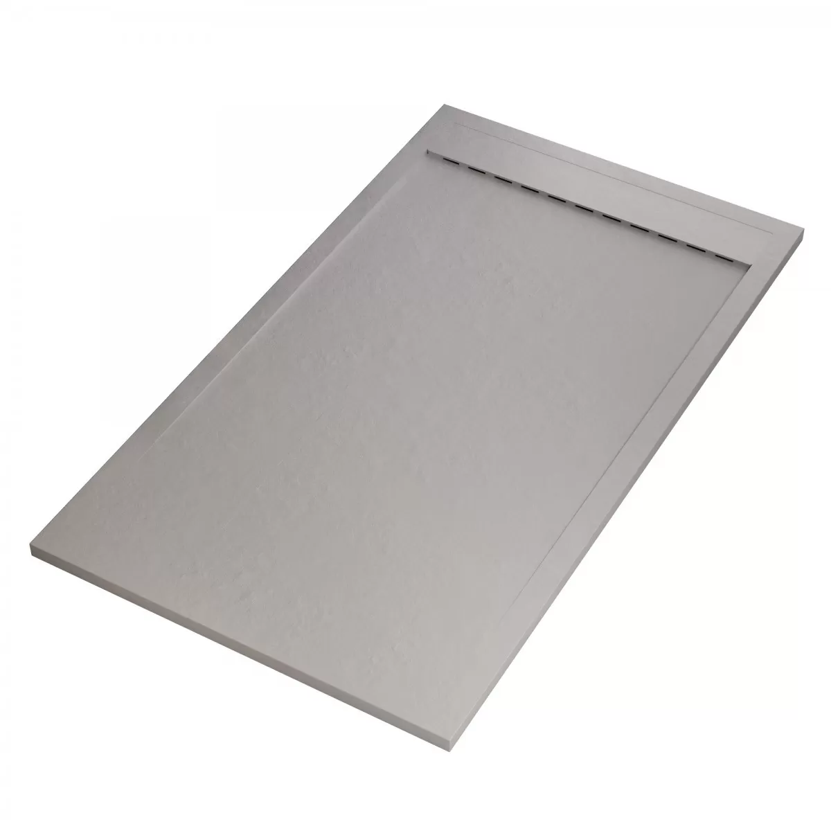 Receveur de Douche Mineralmarmo Grille Latérale Gris Clair Unique