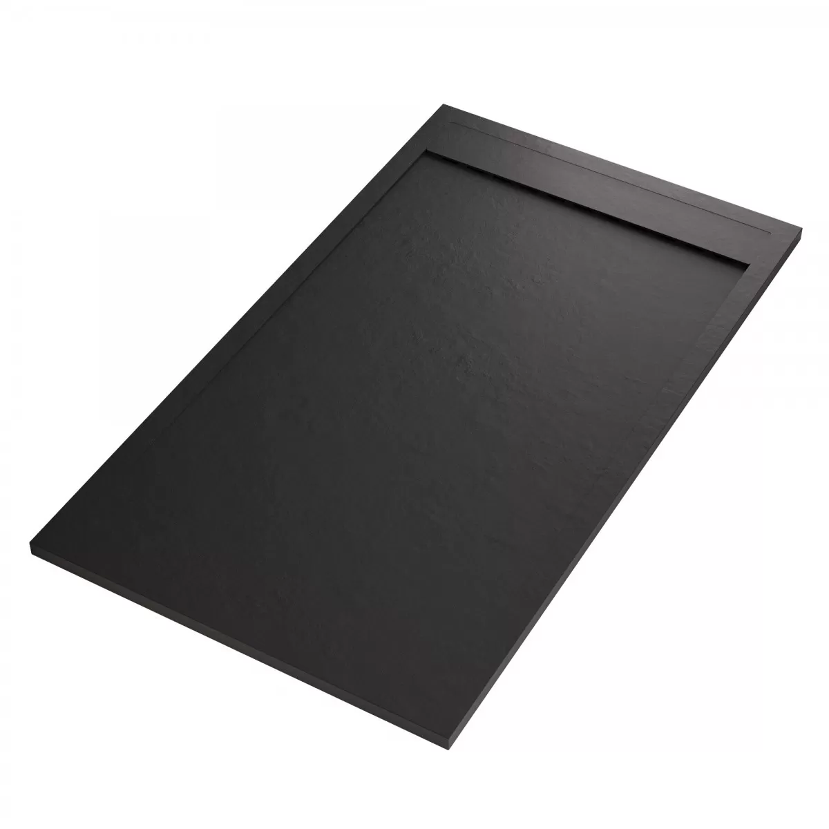 Piatto Doccia Mineralmarmo Griglia Laterale Nero Unique