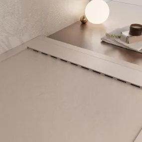 Receveur de douche Mineralmarmo Grille latérale sable unique