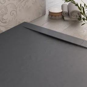 Piatto Doccia Mineralmarmo effetto Pietra Ardesia Antracite Venice