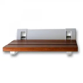 Chaise murale en bois de teck pour la sécurité sous la douche