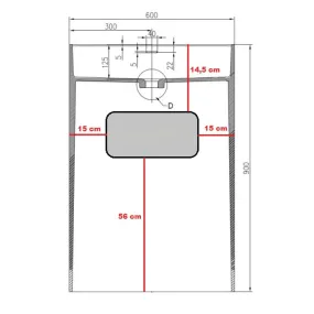Lavabo carré sur pied en résine de pierre blanche