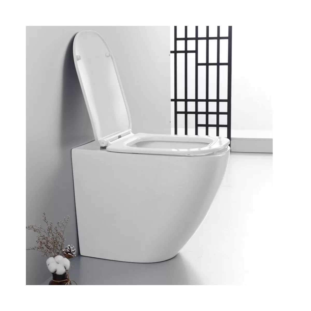 WC et bidet à poser JOLLY en céramique blanche
