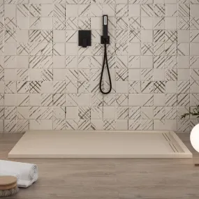 Receveur de douche Mineralmarmo Crème solaire Grille latérale