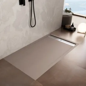 Grille Latérale en Acier Inoxydable pour Receveur de Douche en Marbre Minéral Sable