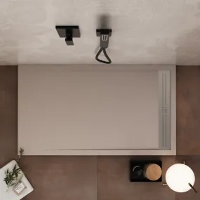 Grille Latérale en Acier Inoxydable pour Receveur de Douche en Marbre Minéral Sable