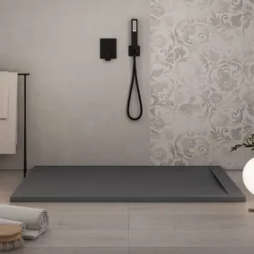 Receveur de douche en marbre minéral avec effet Venise Anthracite Ardesia Stone