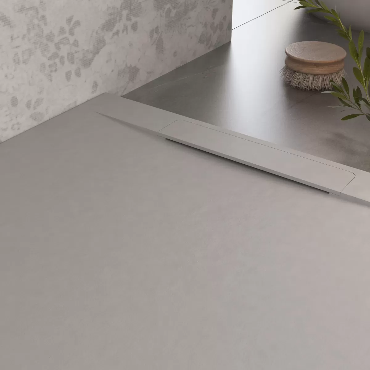 Piatto Doccia Mineralmarmo effetto pietra Grigio Chiaro Venice