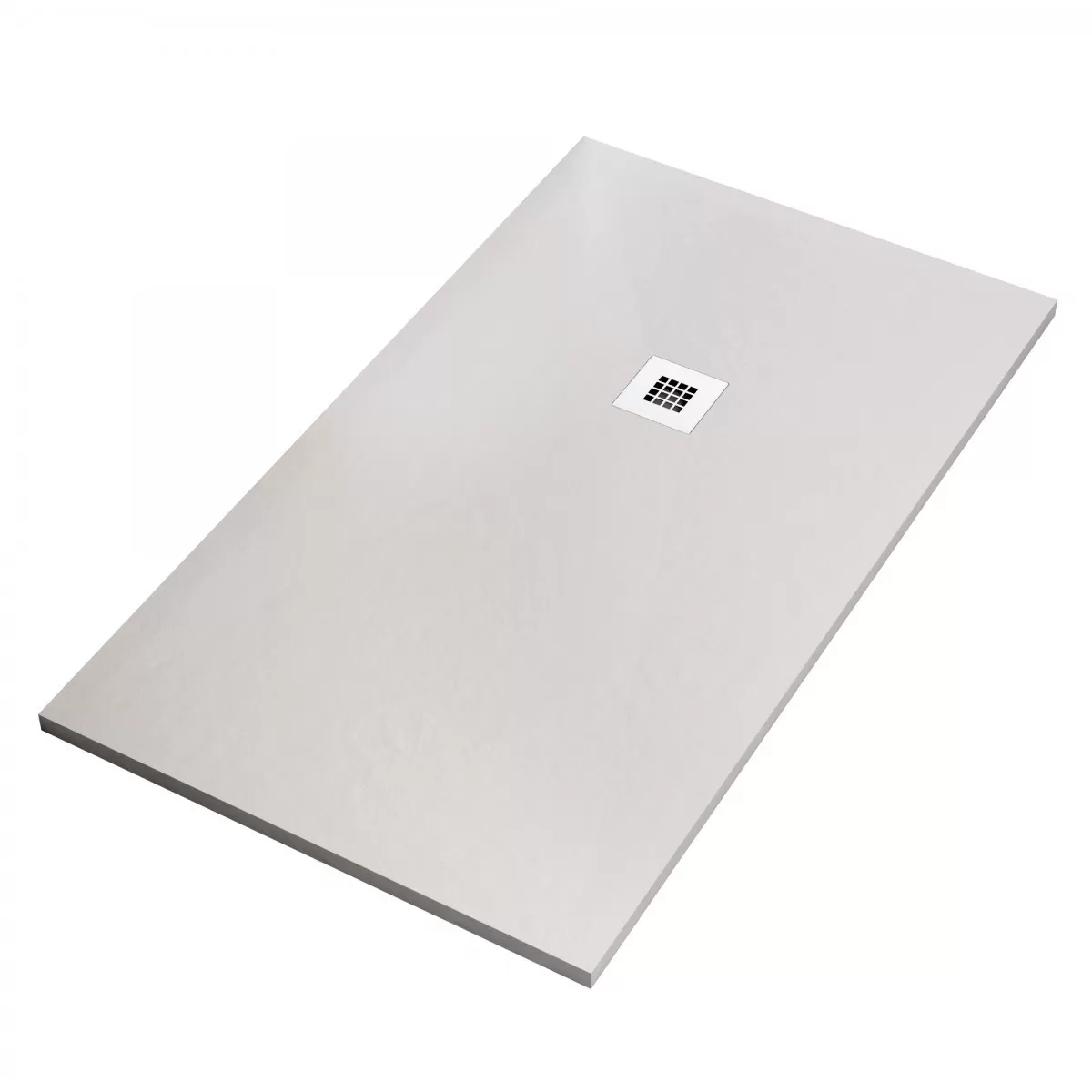 Duschwanne aus Mineralmarmor mit Schiefer-Finish und weißem Steineffekt