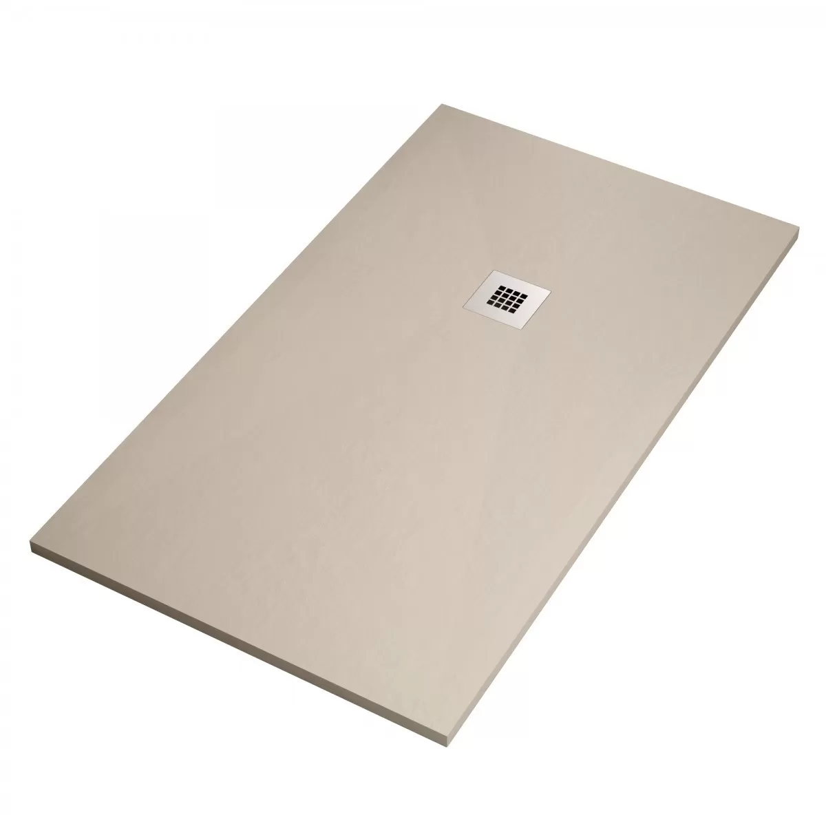 Duschwanne aus Mineralmarmor mit Schiefer-Finish und cremefarbenem Steineffekt