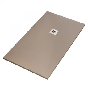 Piatto Doccia Mineralmarmo Ardesia effetto Pietra Ultraflat colore Moka Tortora