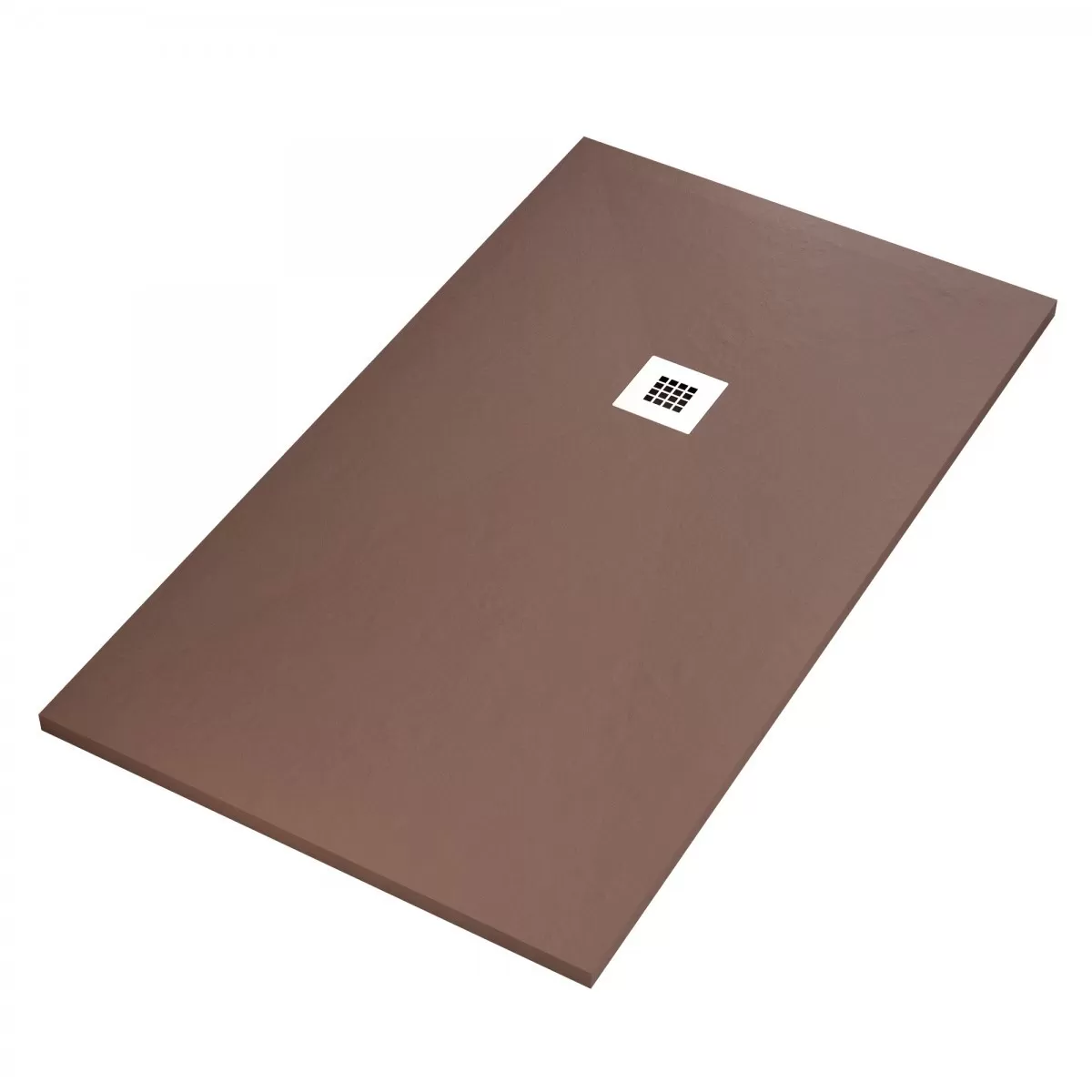 Mineralmarmo Duschwanne mit Schiefer-Finish und braunem Steineffekt