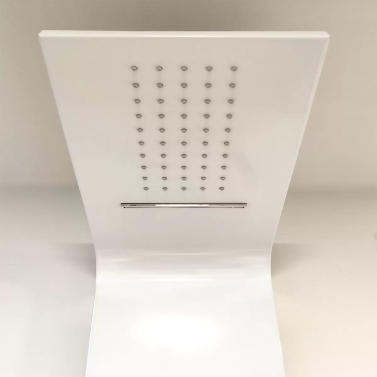 Douche d'hydromassage en acier brossé blanc saphir