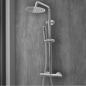 Colonne de douche thermostatique Pomme de douche ronde 20cm et douchette Easy
