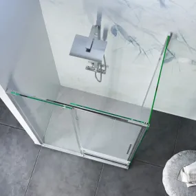 Cabine de douche anticalcaire Osiride porte coulissante transparente 8mm - moderne et élégante pour meubler votre salle de bain