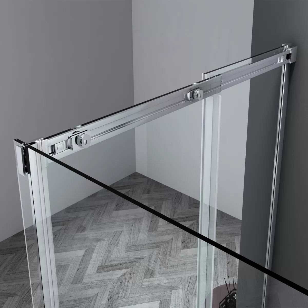 Cabine de douche anticalcaire Osiride porte coulissante transparente 8mm - moderne et élégante pour meubler votre salle de bain