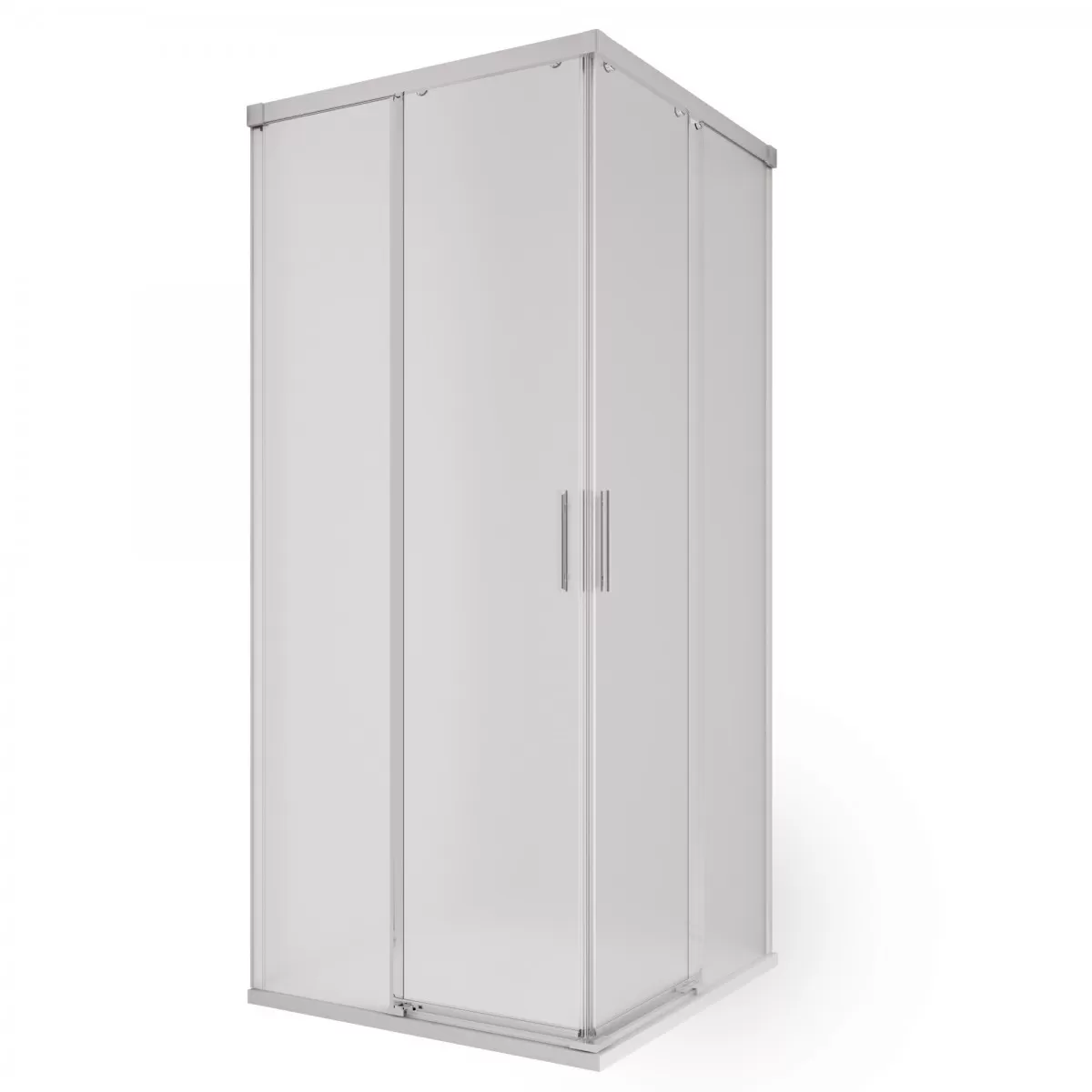 Doppelschiebetür-Duschabtrennung 6 mm Antikalk-Satin-Kristall H195 cm Xena