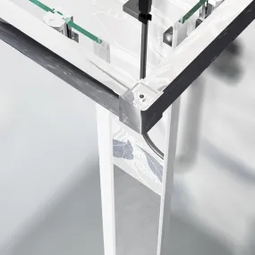 Doppelschiebetür-Duschabtrennung 6 mm Antikalk-Satin-Kristall H195 cm Xena