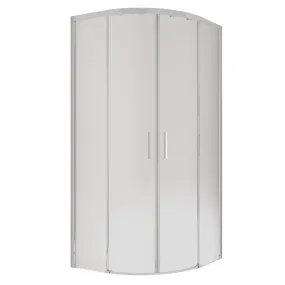 Cabine de douche semi-circulaire avec double porte coulissante en verre satiné anticalcaire 6mm h195 Athena