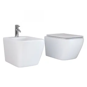 Filomuro hängende Sanitärkeramik aus weißer Keramik mit Qubo-Überzug