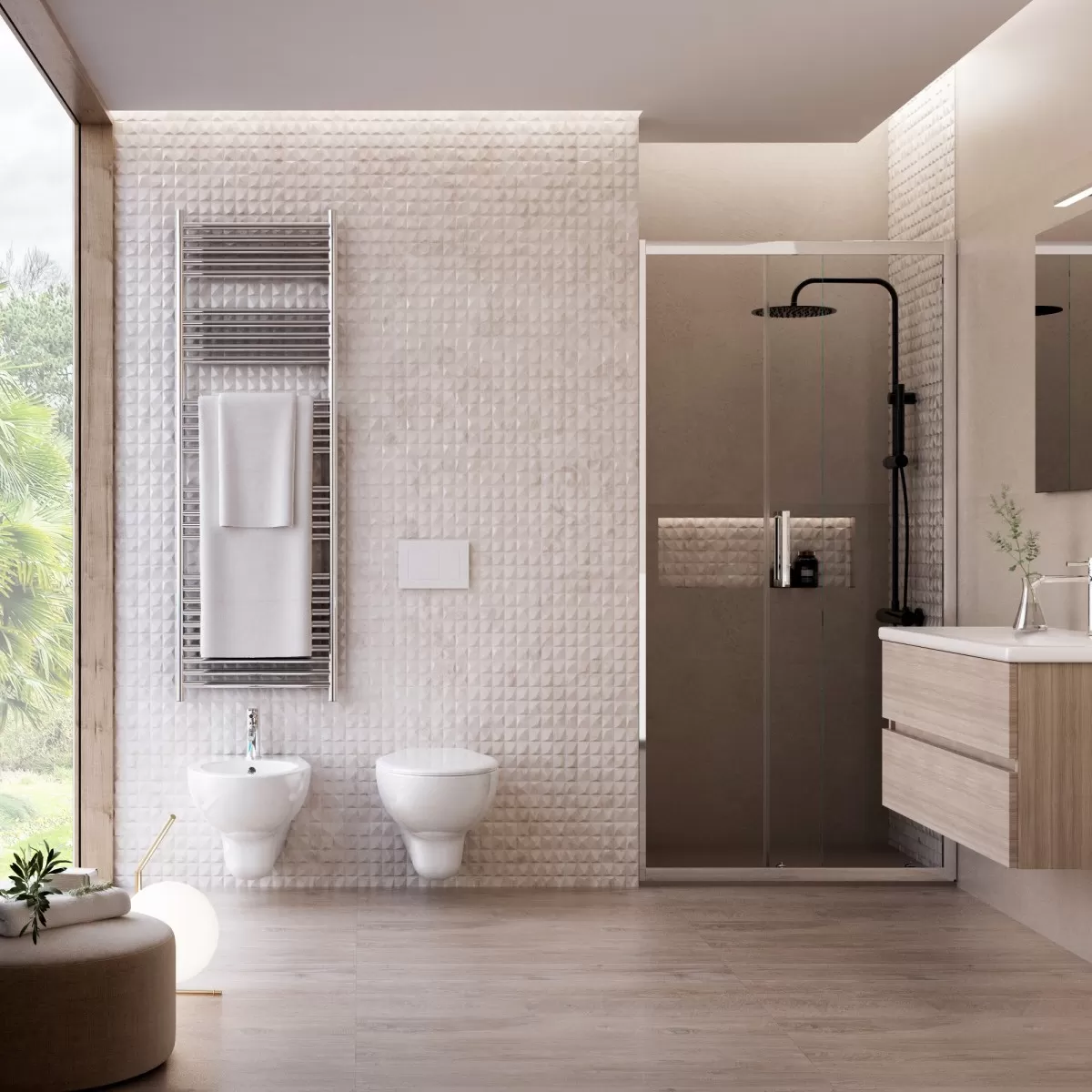 Sanitaires suspendus en couverture céramique avec toilette à friction