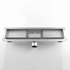 Caniveau de douche à carreler au ras du sol caniveau de douche réversible en acier inoxydable caniveau de douche au sol