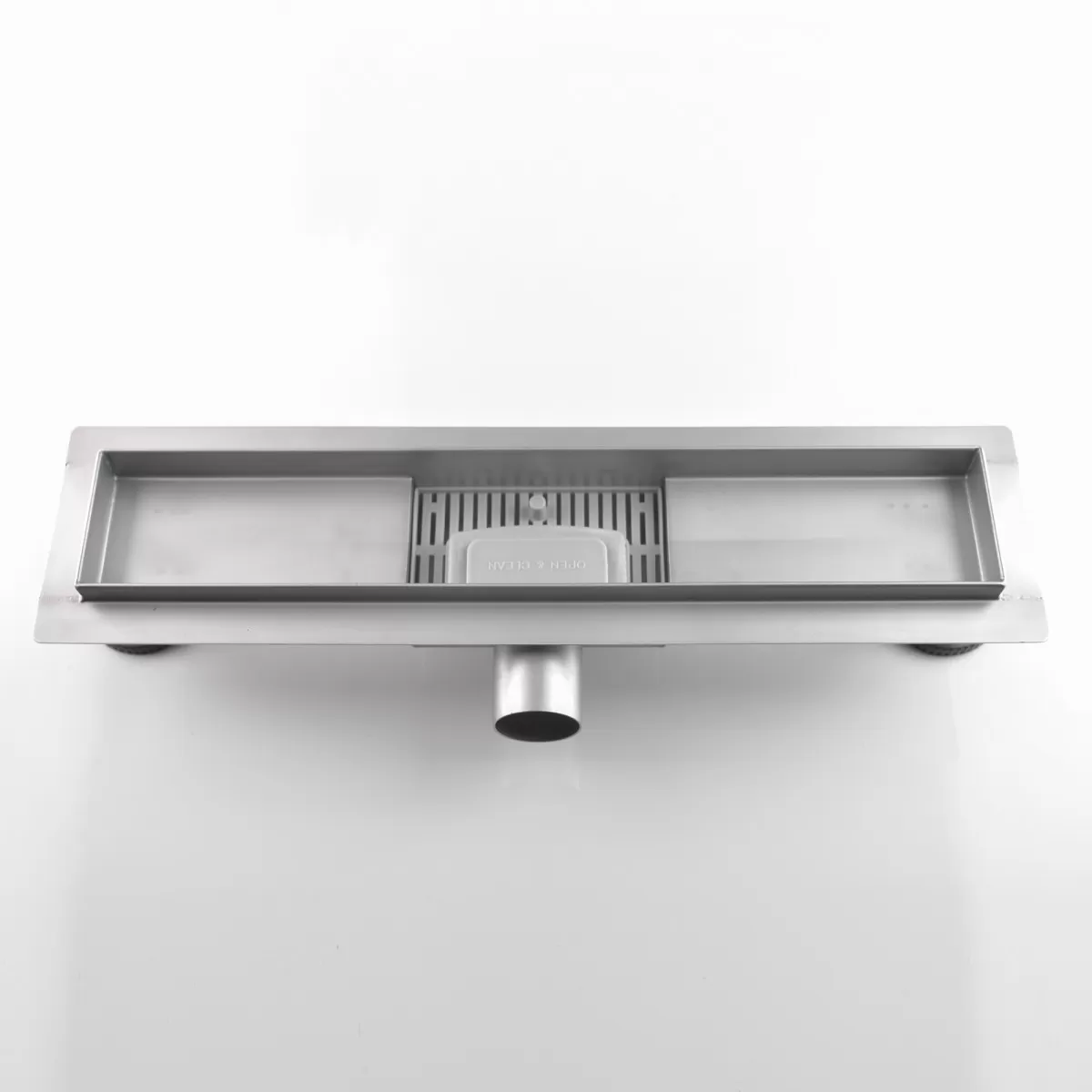 Caniveau de douche à carreler au ras du sol caniveau de douche réversible en acier inoxydable caniveau de douche au sol