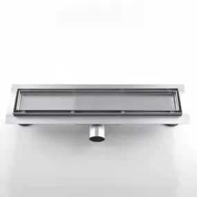 Caniveau de douche à carreler au ras du sol caniveau de douche réversible en acier inoxydable caniveau de douche au sol