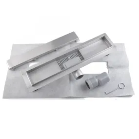 Canaletta doccia piastrellabile scarico doccia filopavimento reversibile in acciaio INOX canalina doccia pavimento