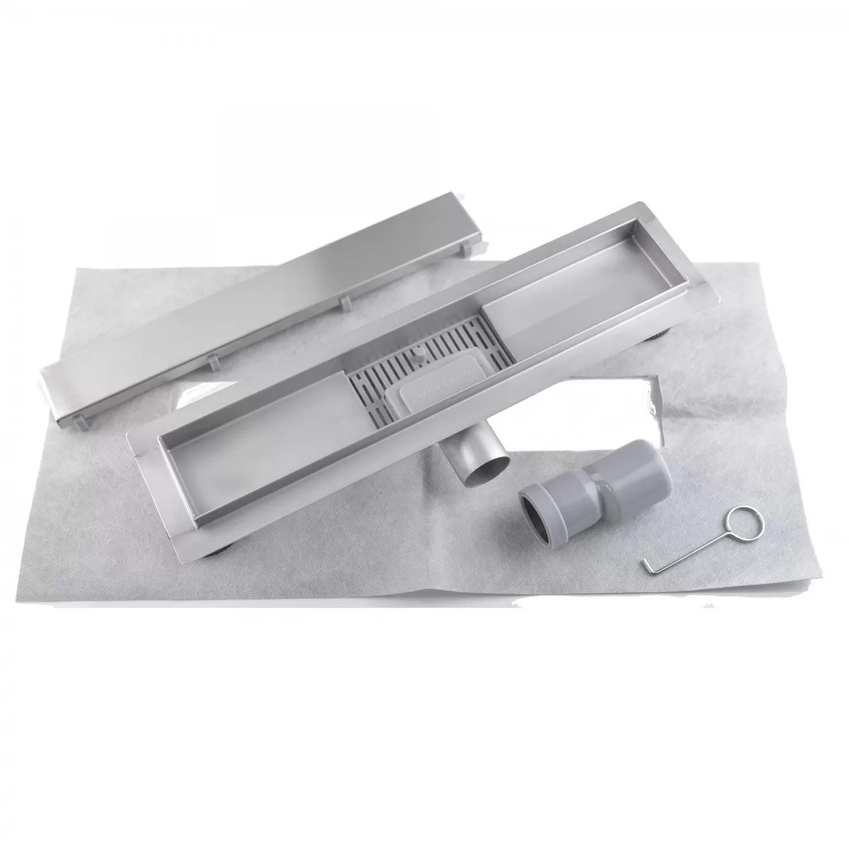 Canaletta doccia piastrellabile scarico doccia filopavimento reversibile in acciaio INOX canalina doccia pavimento