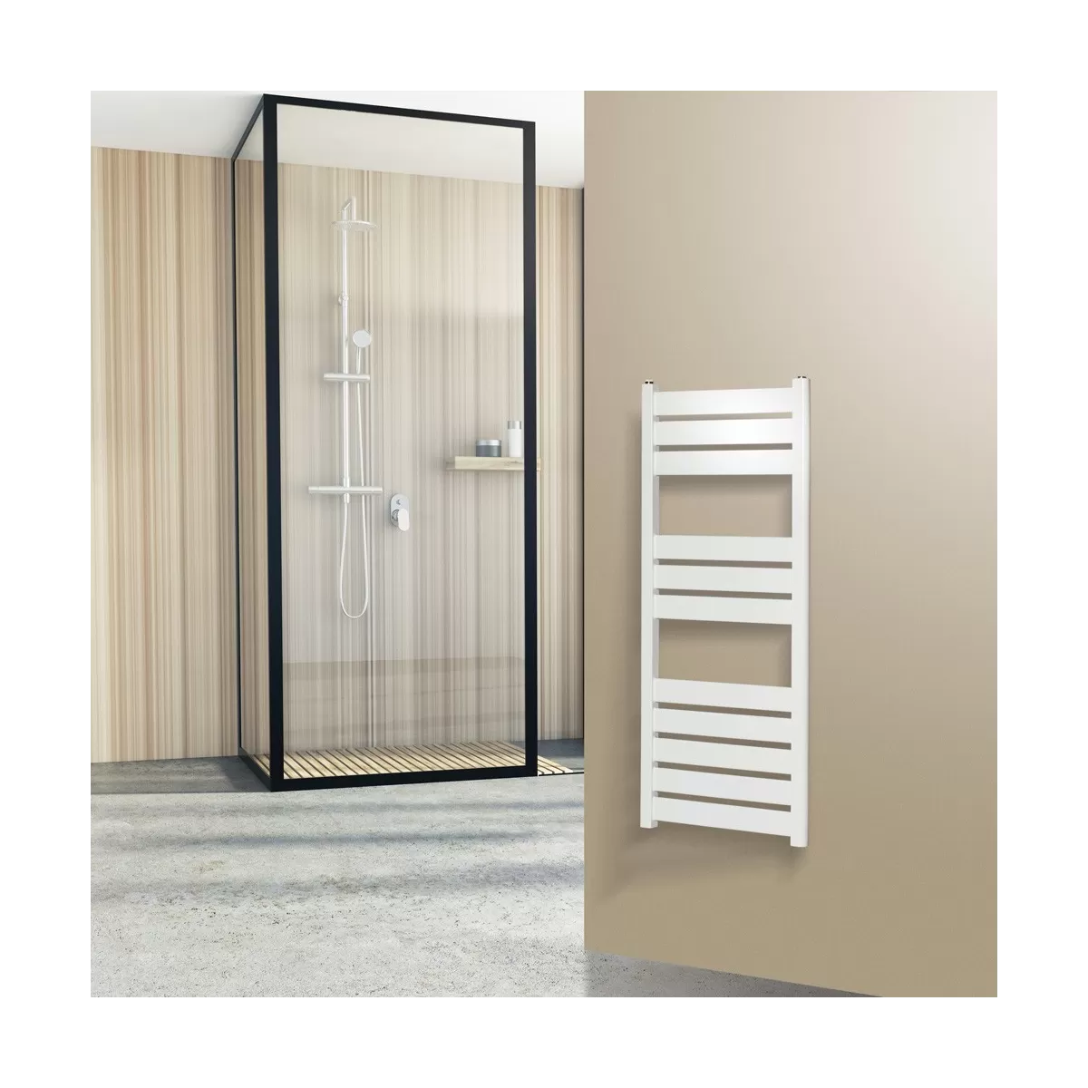 Termoarredo Design ABELIA Bianco