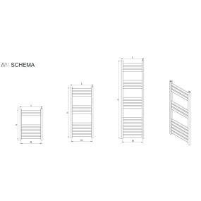 Termoarredo Design ABELIA Bianco