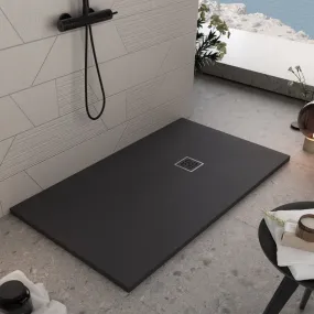 Receveur de douche en marbre minéral noir modèle Roma