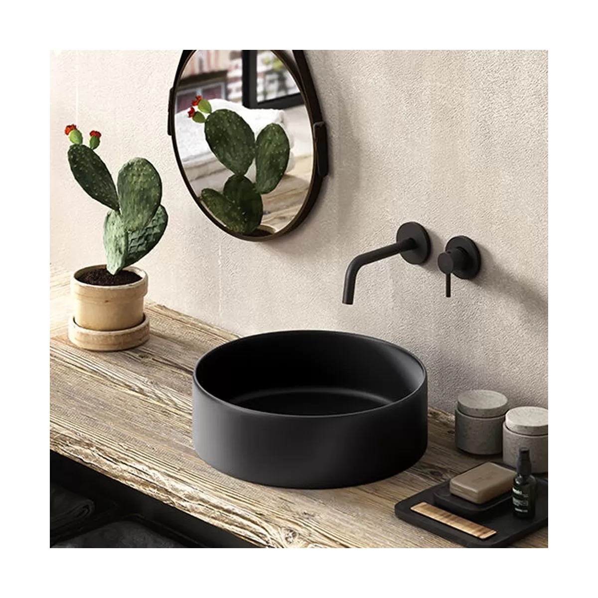 Miscelatore Lavabo Nero Opaco ad incasso Jo di Paffoni