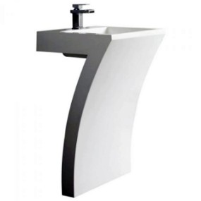 Lavabo Freestanding in solid surface Bianco LR7